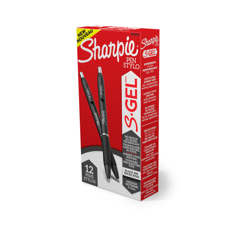 Sharpie 凝胶 0.7 毫米 黑色 Bx12