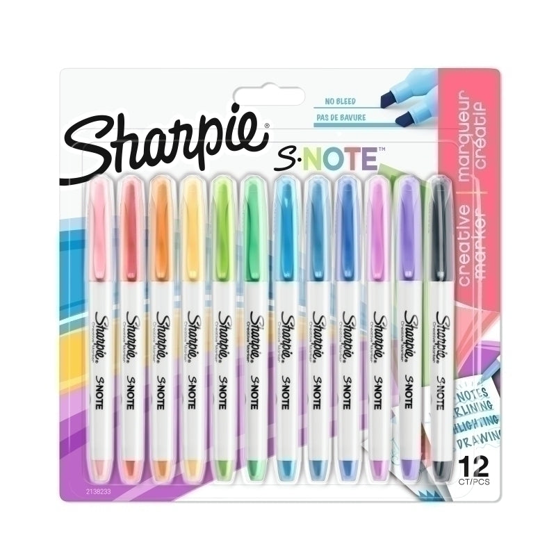 Sharpie S-Note Mrkrs Pk12 Bx1