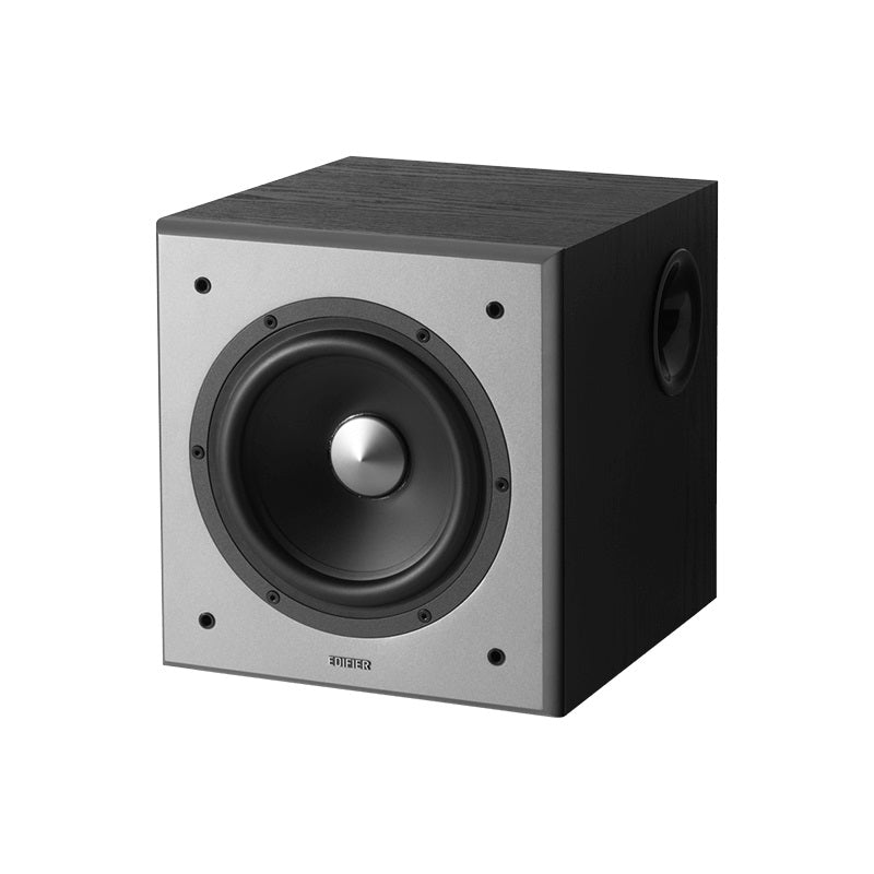 Edifier T5 Powered Active Subwoofer Black 38Hz frequency response MDF enclosure Adjustable Bass and Frequency Bandwidth