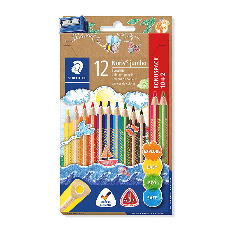 Staedtler ST Noris JumColPenc Sharp Bx12