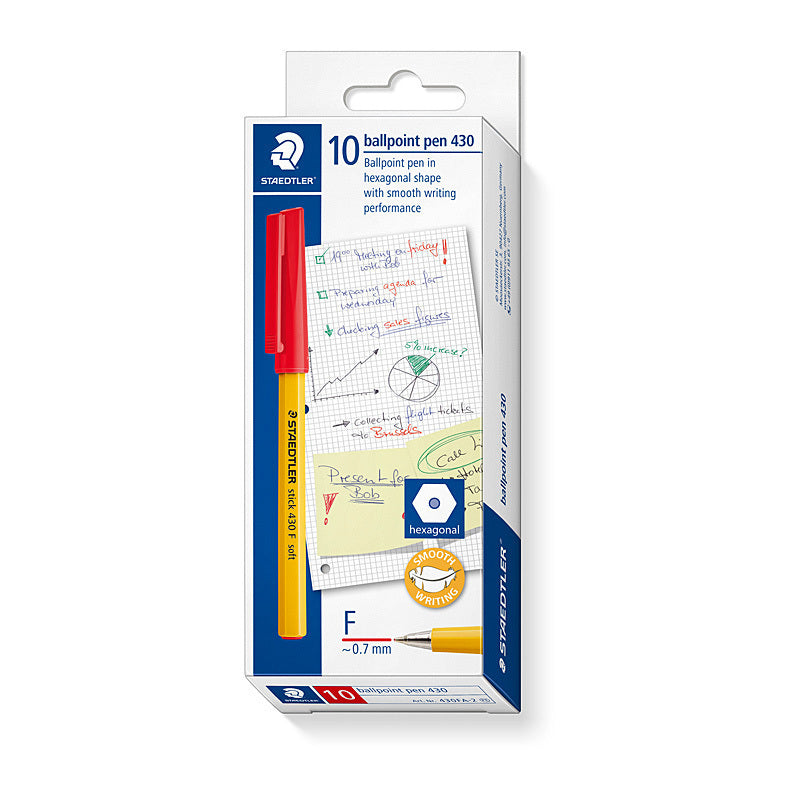 Staed Ballpoint430 Fn 红色 Bx10