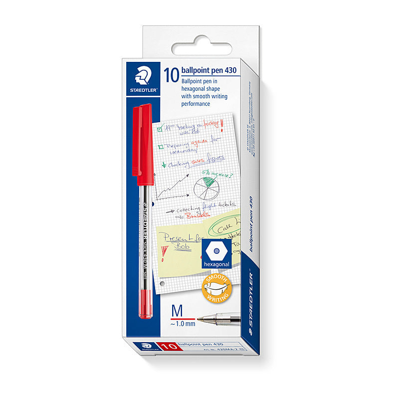 Staed Ballpoint430 Md 红色 Bx10