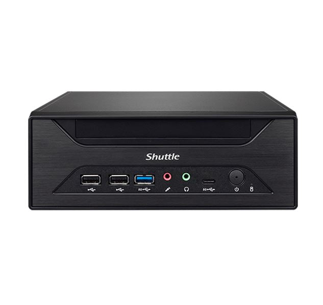 Shuttle XH610 XPC Intel 14th/13th/12th Gen LGA1700 socket, 3L, H610, 2x LAN, 2x COM, HDMI, DP, VGA, 3x 2.5' HDD/SSD, 120W