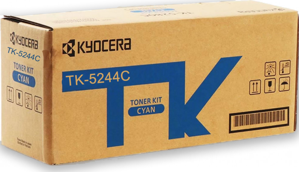 خرطوشة حبر أصلية باللون السماوي من Kyocera TK-5244 - 3000 صفحة