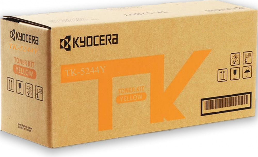 京瓷 TK-5244 原装黄色碳粉盒 - 3,000 页