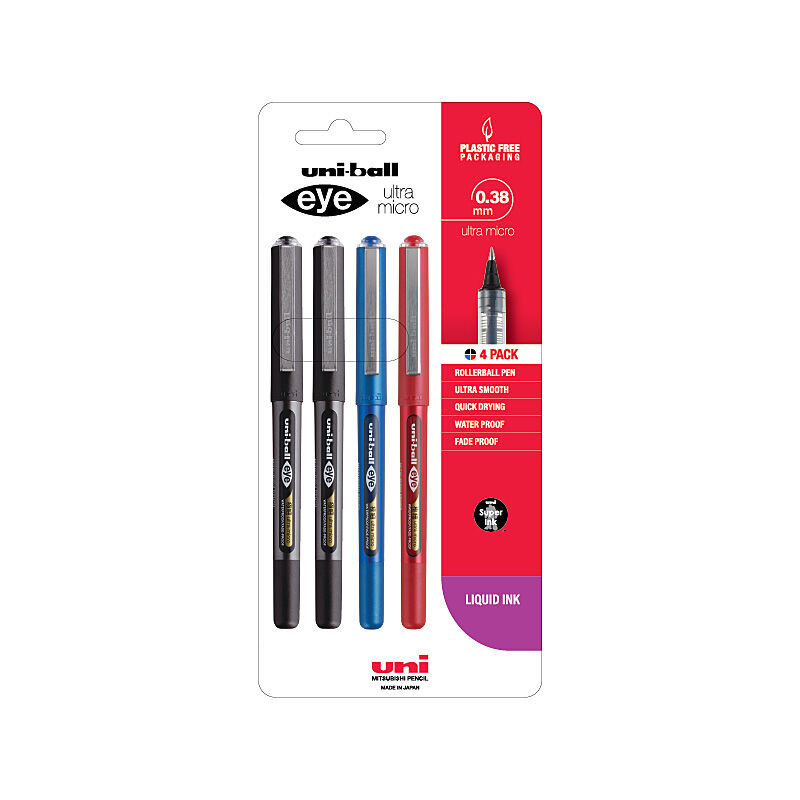 Uni-Ball UniEye UltraMicro 0.38mm 4pkAs