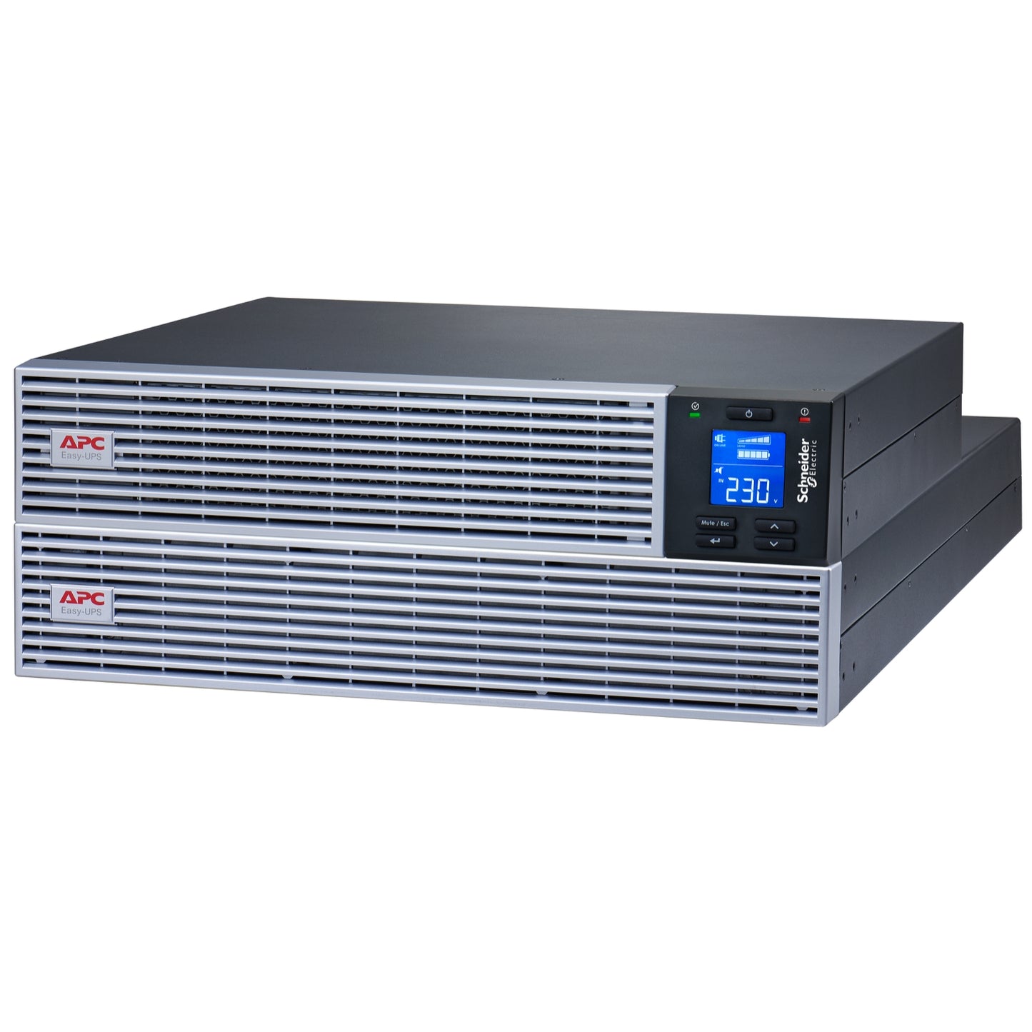 APC Easy UPS 1000VA/800W Online UPS, 4U Rackmount, 230V/10A Input, 3x IEC C13 Outlets, Lithium Battery, W/ Extended Battery Pack, W/ Rail Kit
