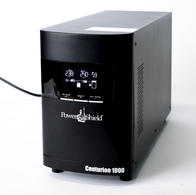 PowerShield Centurion Tower UPS 1000VA/1000W - 110V - Nema, reliable power backup for sensitive equipment, 2-year warranty