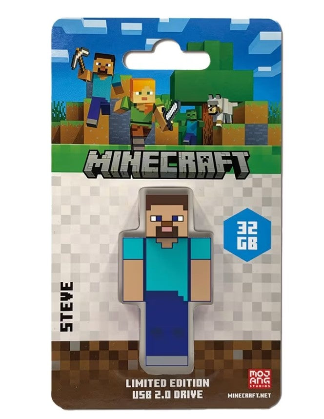 Verbatim Minecraft Steve - Collector's Edition USB Flash Drive - 32GB - Steve. Retail Pack - Minecraft Movie 2025