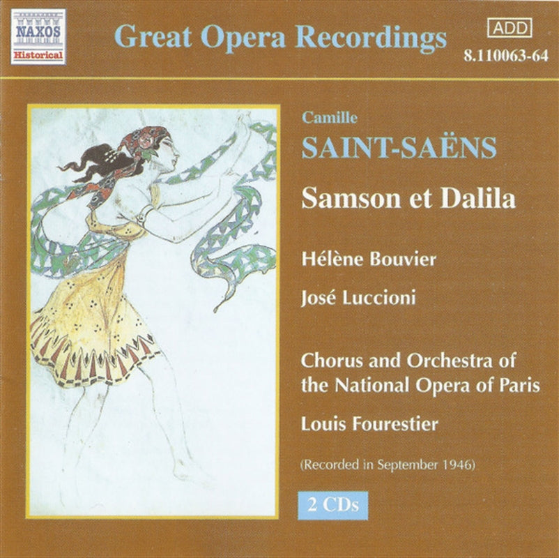 Saint Saens Samson And Delilah - Bouvier: Luccioni: Paris N O Cd Album