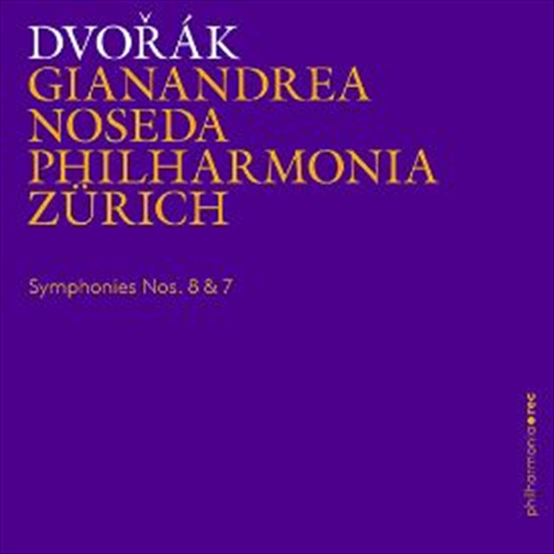 Symphonies Nos 8 And 7 - Dvorak: Philharmonia Zurich Cd Album