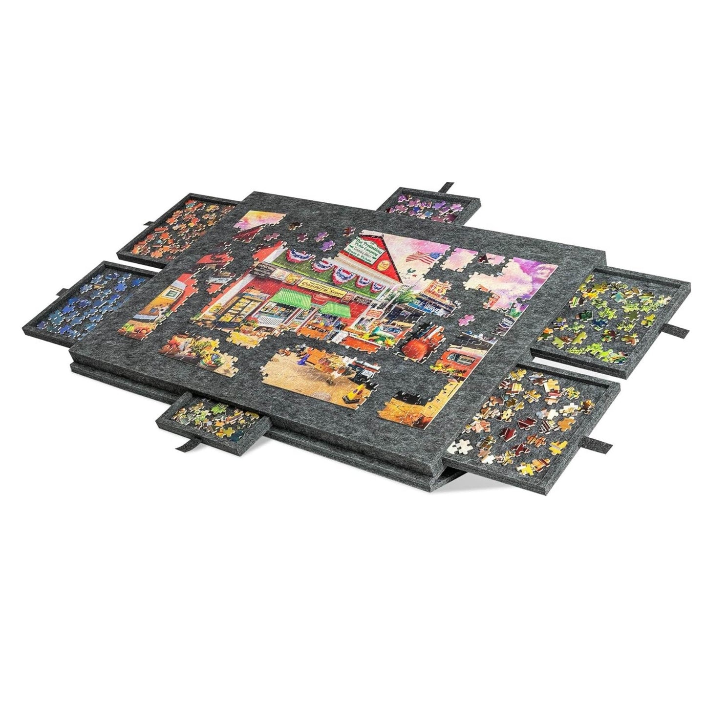 Social Hike Puzzle Felt Board 1000pcs - Folding Portable Stand Cover and Drawers