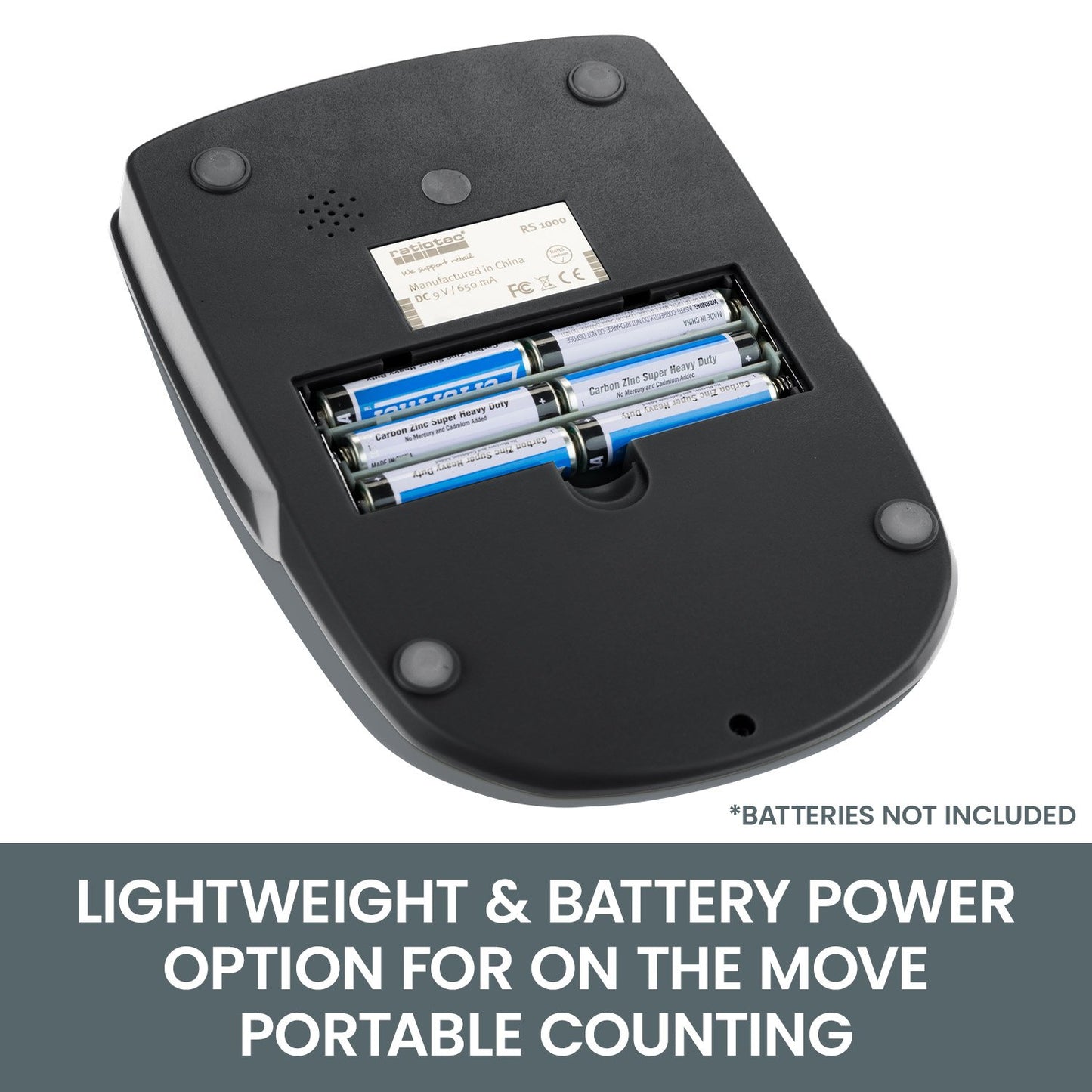 Ratiotec Digital Coin Note Money Counter Currency Scales Australian Notes Portable - Made In Germany