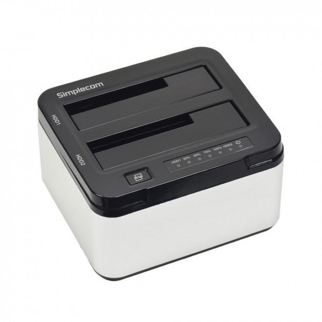 Simplecom SD322 Dual Bay USB 3.0 Aluminium Docking Station for 2.5 and 3.5" SATA HDD Silver"