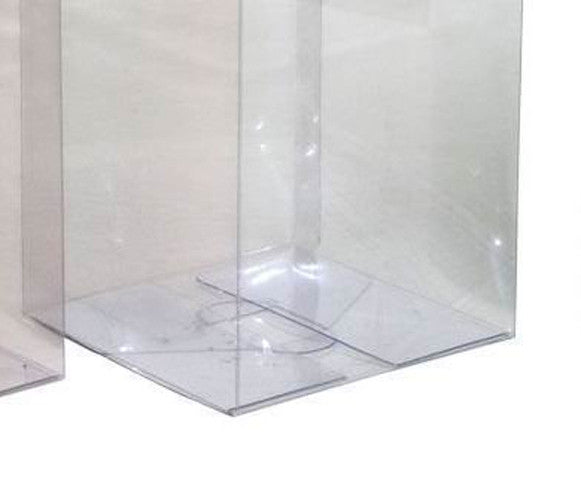 50 Pack of 12cm Square Cube Box - Large Bomboniere Exhibition Gift Product Showcase Clear Plastic Shop Display Storage Packaging Box