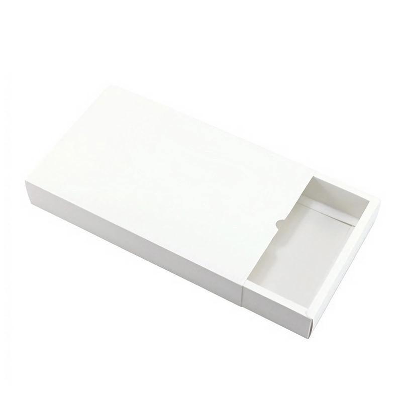100PCS DIY Paper Box Drawer Type Jewelry Packing Box Tea Gift Cosmetics White - 12*9*3.3cm