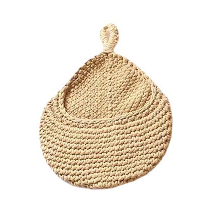 Hanging Wall Organizer Vegetable Fruit Basket Kitchen Storage Pouch Bag Diy 6Size - L