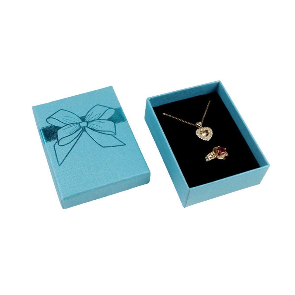 32pcs Jewelry Storage Box Necklace Pendant Ring Organizer Gift Packaging - Blue