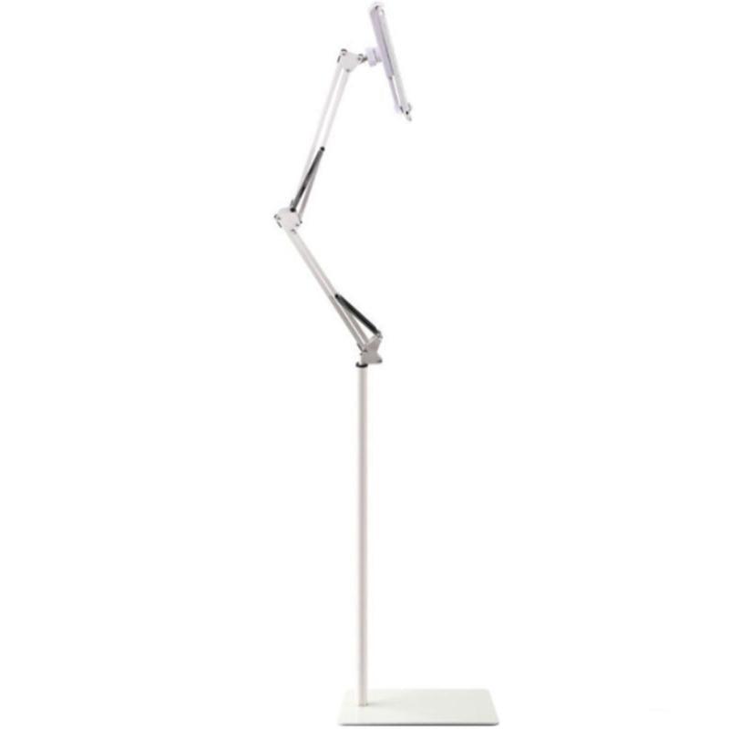 Hands Free Floor Stand Adjustable Bed Clip Holder For Tablet iPad iPhone Switch - 175cm White(Floor Cantilever Stand