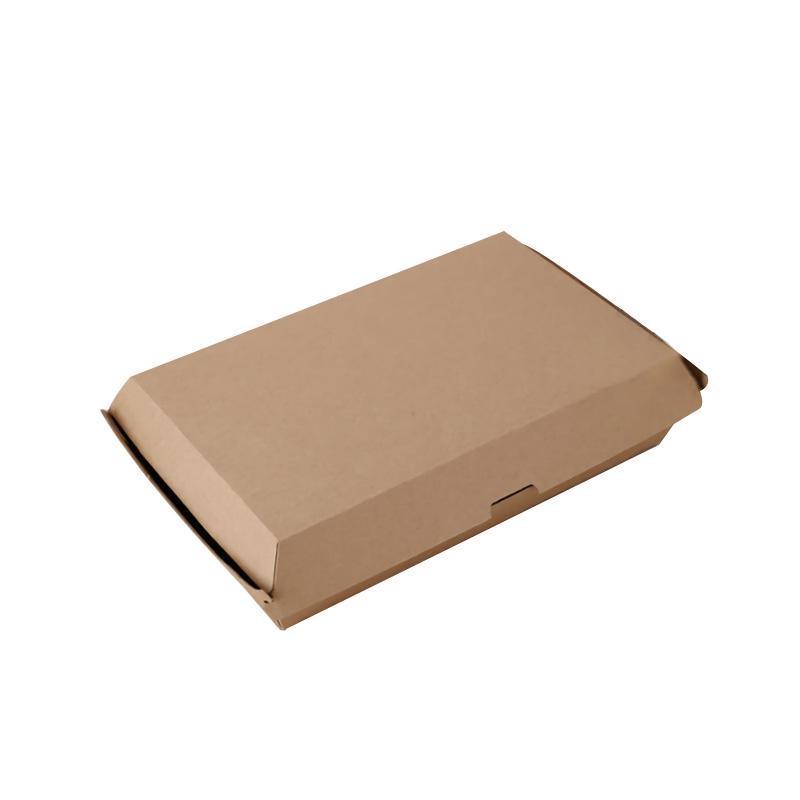 UP To 250PCS Cardboard Hot Dog Box - Brown Corrugated Kraft - Plain - CB2-250PCS