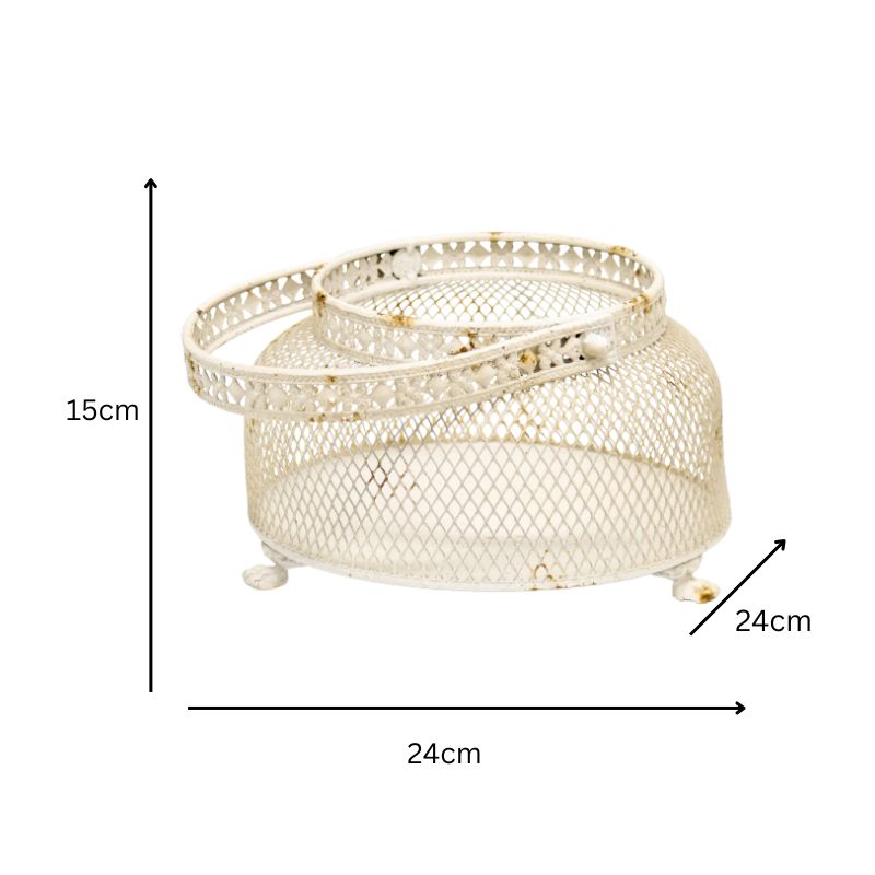 French Provincial Footed Bowl w Fleur-De-Lis 24cm