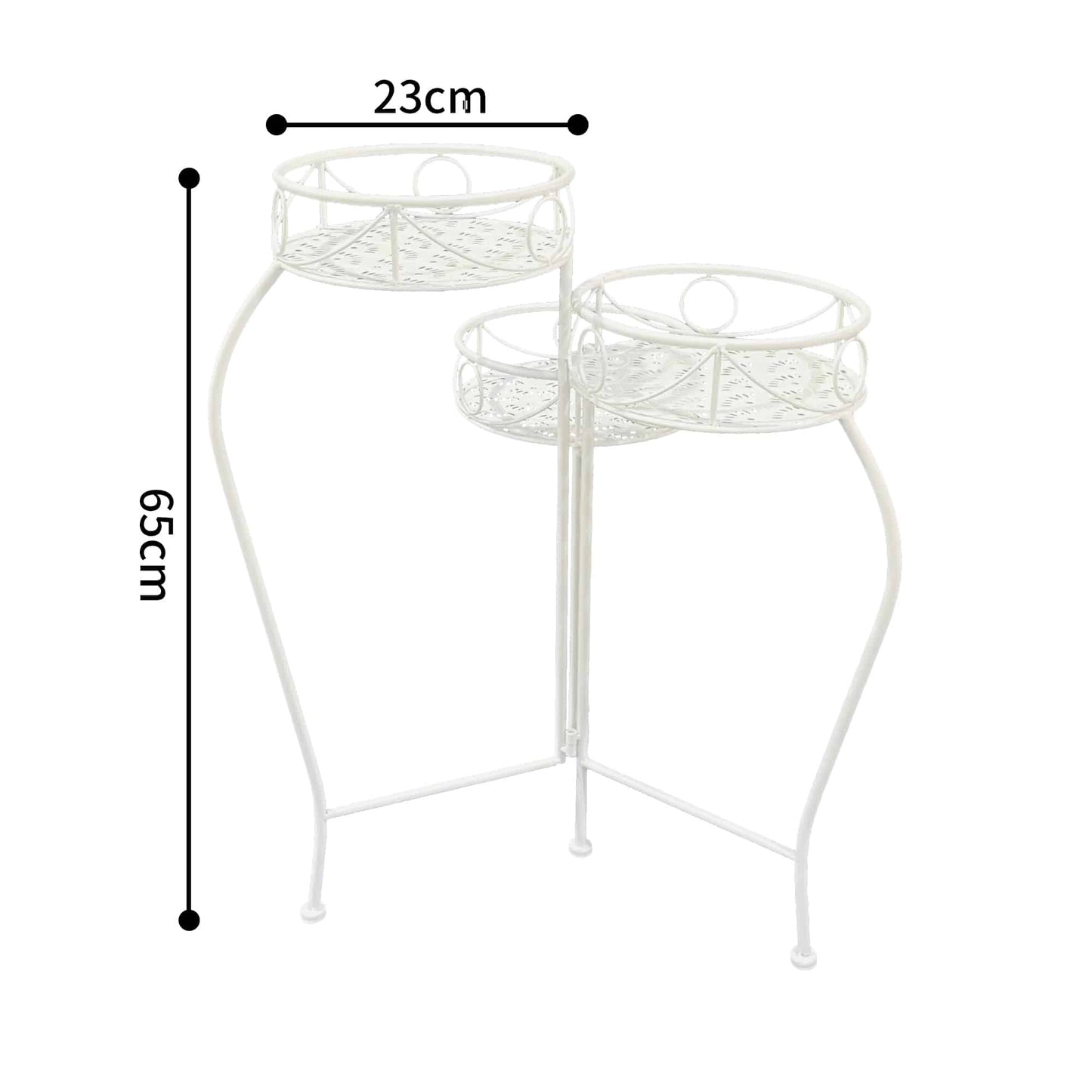 Riviera 3 Tier Round Potplant Stand 65cm