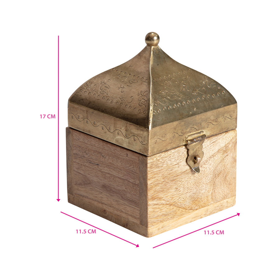 Handcrafted Contemporary Moroccan Square Box 17cm