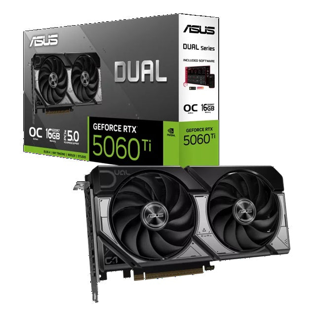 ASUS nVidia Dual GeForce RTX™ 5060 Ti 16GB GDDR7 OC Edition, 759 TOPs, 4608