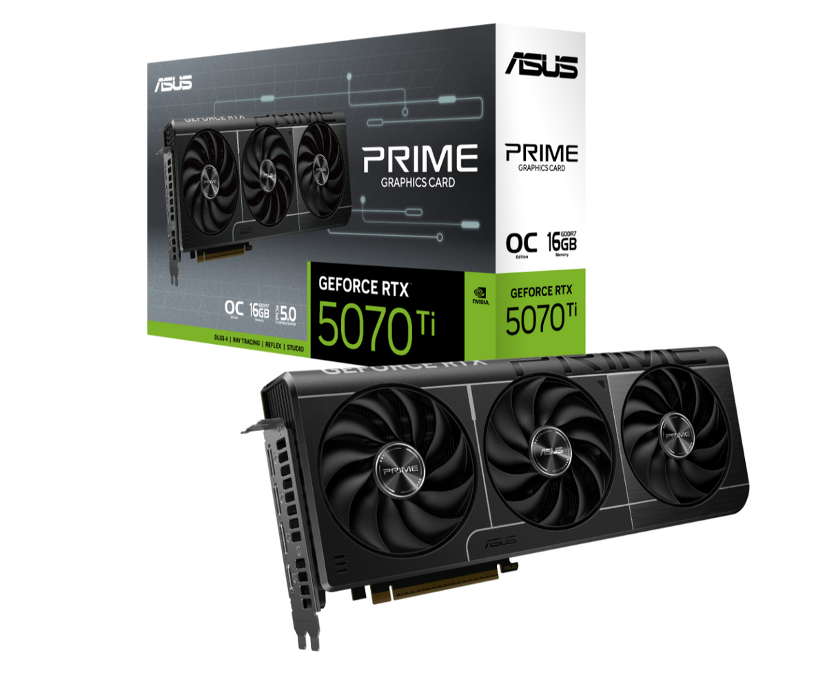 ASUS nVidia GeForce PRIME-RTX5070TI-O16G RTX 5070TI 16GB GDDR7 2527MHz Boost