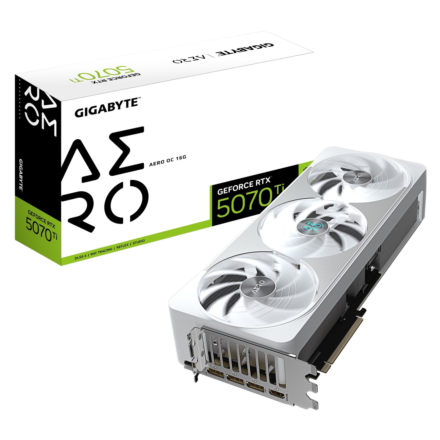 Gigabyte GeForce RTXâ„¢ 5070 Ti AERO OC 16G, 2588 MHz, CUDA 8960, 28 Gbps, GDDR7, 256 bit, PCI-E 5.0, PSU 750W, DisplayPort 2.1b x3 HDMI 2.1b x1