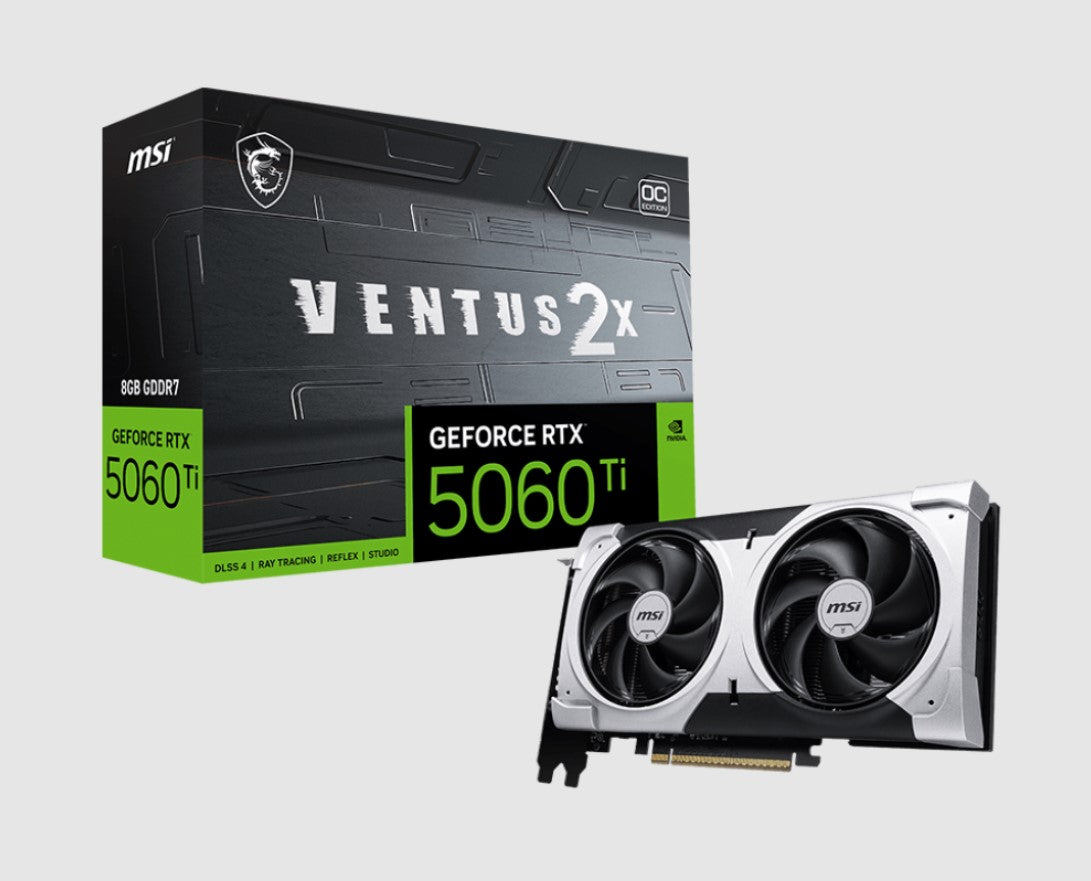 MSI nVidia GeForce RTX™ 5060 Ti 8G VENTUS 2X OC PLUS, PCI Express® Gen 5 x16