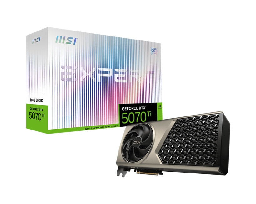 MSI nVidia GeForce RTX 5070 Ti 16G EXPERT OC, PCI Express® Gen 5, Boost: 2482 MHz, CUDA 8960 Units, 16GB GDDR7, HDMI™ x 1