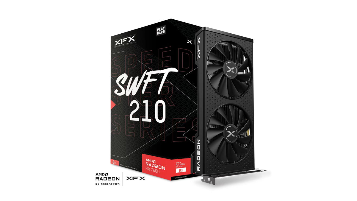 XFX Speedster SWFT210 AMD Radeon RX 7600 Core Gaming Graphics Card with 8GB