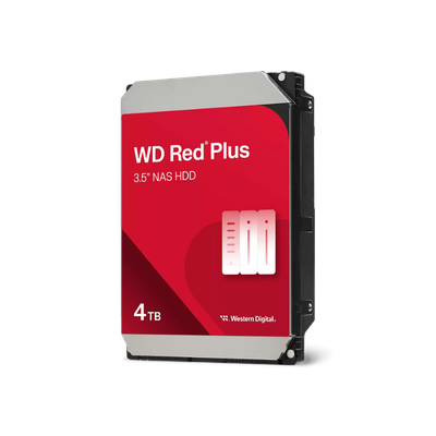 Western Digital WD Red Plus 4TB 3.5' NAS HDD SATA III NAS Hard Drive 5400 RPM