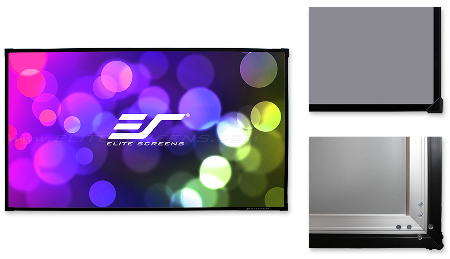 120 FIXED FRAME 169 PROJECTOR SCREEN CINEWHITE SABLE FRAME B2