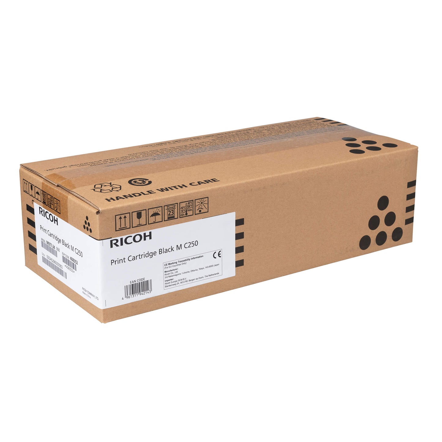 Ricoh M C250 / P C301 原装黑色碳粉盒 (408344) - 6,900 页