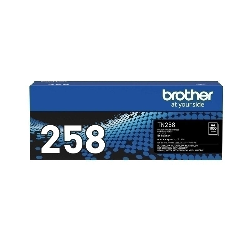 خرطوشة حبر Brother TN-258 الأصلية باللون الأسود - 1000 صفحة