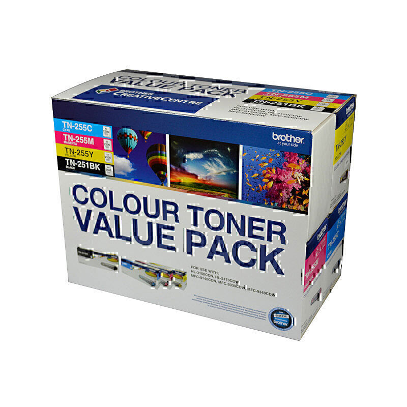 مجموعة Brother TN25x Clr Value المكونة من 4 قطع