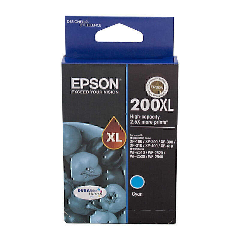 Epson 200XL 原装青色墨盒 C13T201292 - 500 页