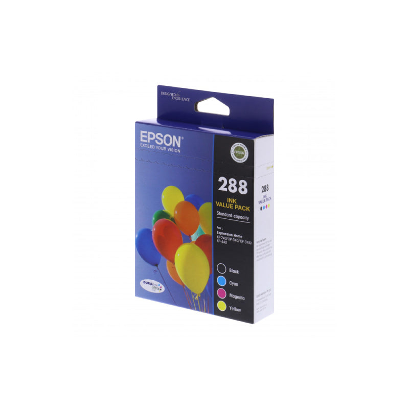 Epson 288 CMYK 墨水包原装墨盒 C13T305692 - (1C、1M、1Y、1BK)