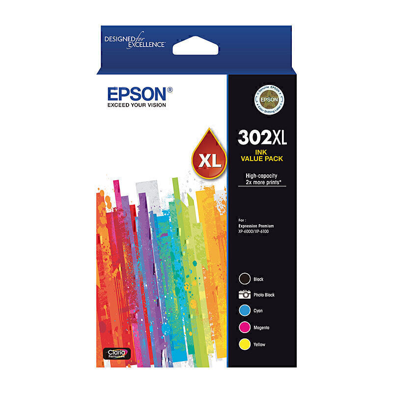 Epson 302XL 5 墨水超值套装