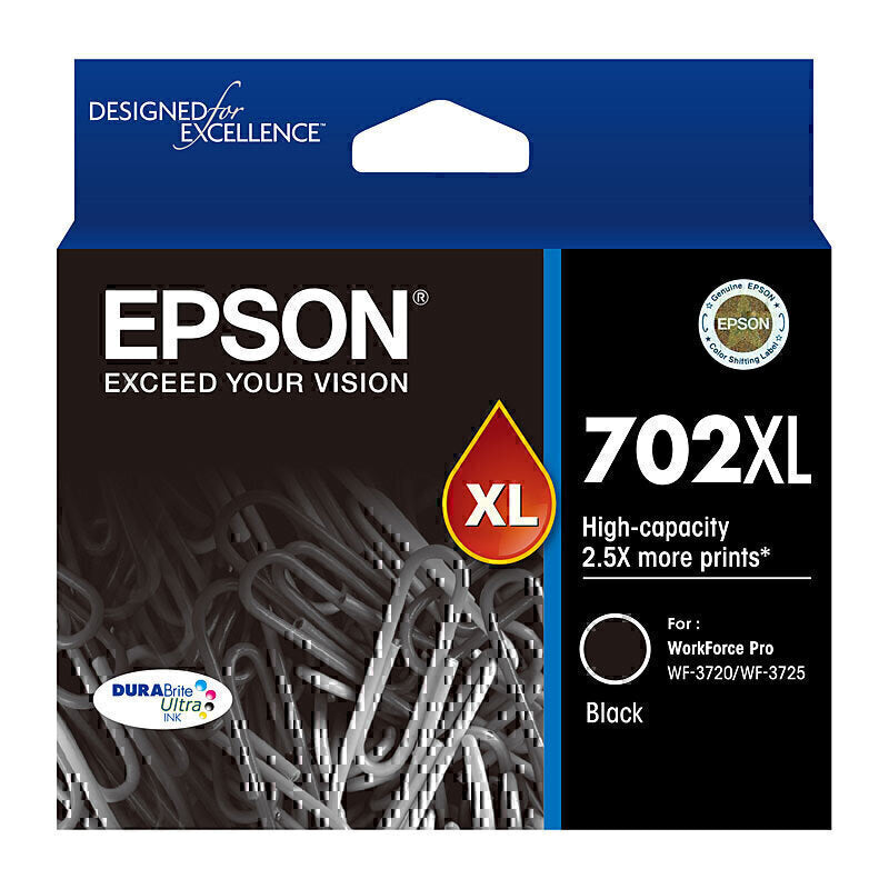 Epson 702 XL 原装黑色墨盒 C13T345192 - 1,100 页