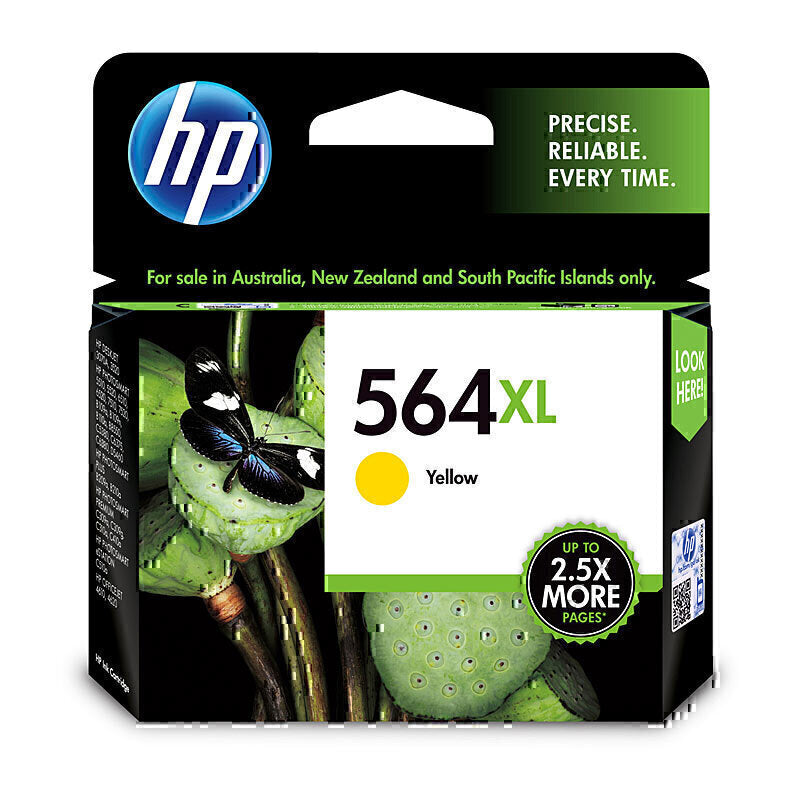 HP #564 XL Genuine Yellow Ink Cartridge CB325WA - 750 Pages