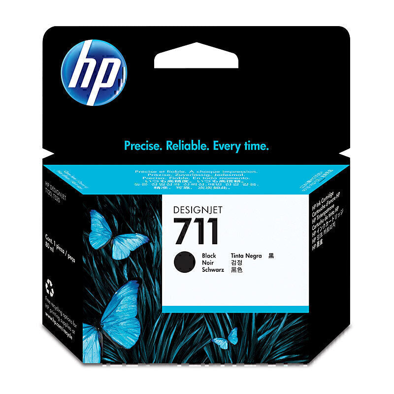 HP #711B 80ml 黑色墨水 3WX01A