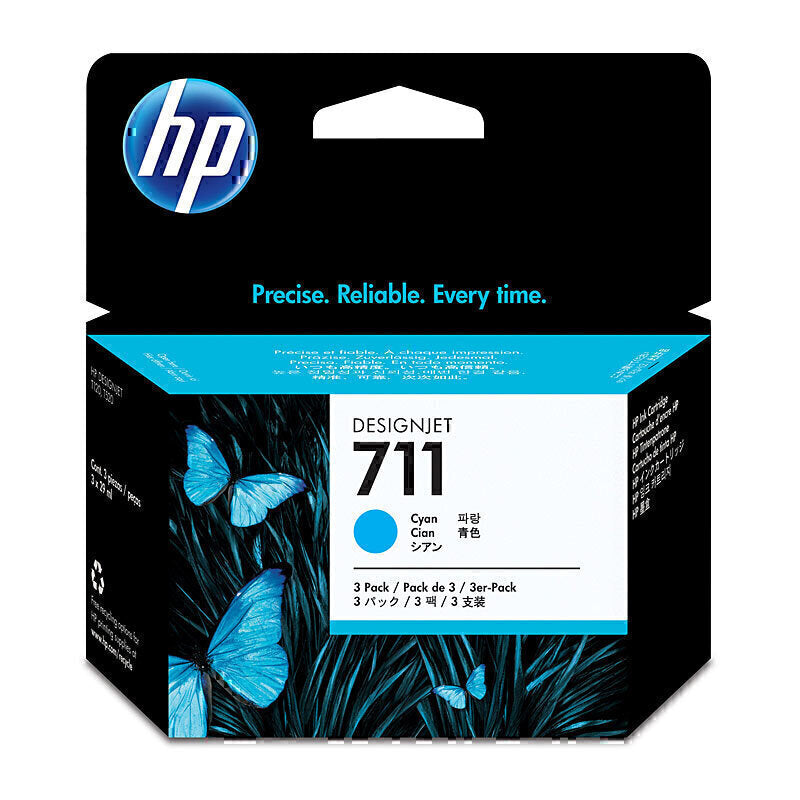 HP #711 29ml 青色 3 件装 CZ134A
