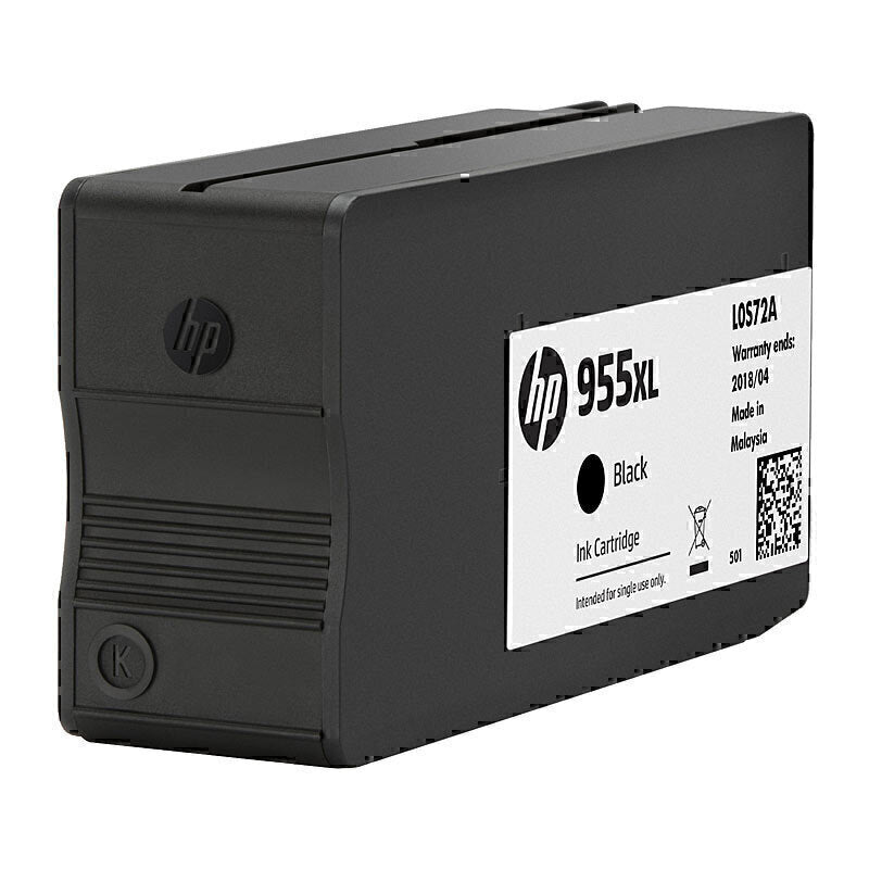 HP #955 XL Genuine Black Ink Cartridge L0S72AA - 2,000 Pages