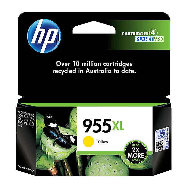 HP #955 XL Genuine Yellow Ink Cartridge L0S69AA - 1,600 Pages