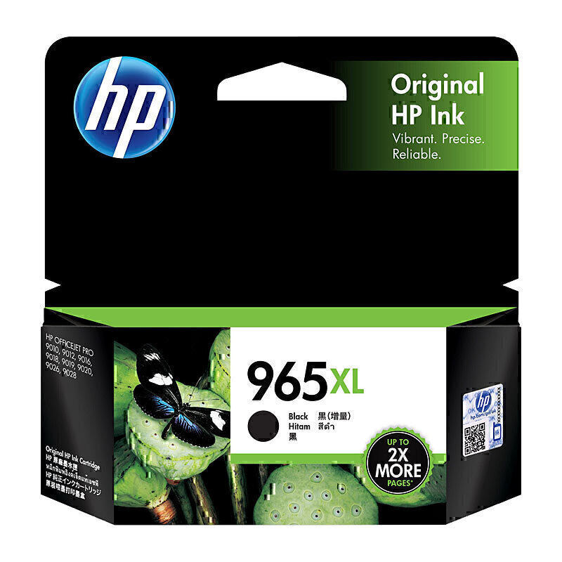 HP #965XL Genuine Black Ink Cartridge 3JA84AA - 2,000 Pages