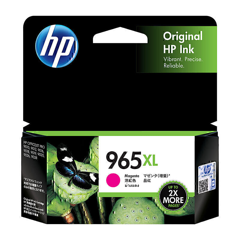 HP #965XL Genuine Magenta Ink Cartridge 3JA82AA - 1,600 Pages