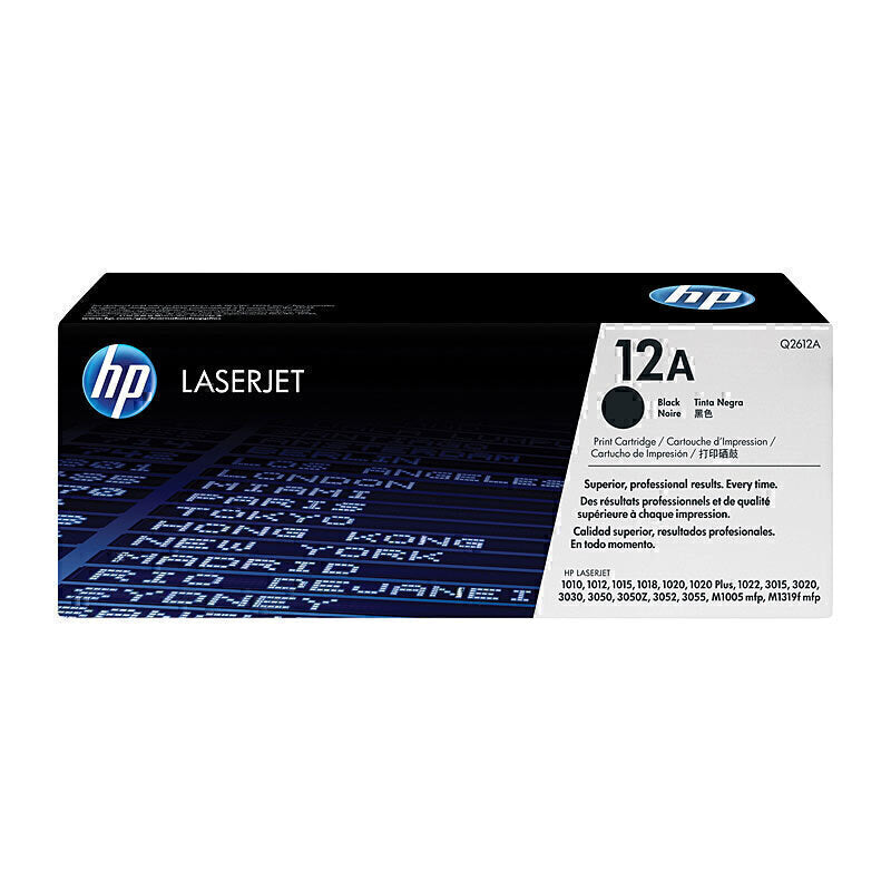 خرطوشة حبر أسود أصلية HP Q2612A (#12A) - 2000 صفحة